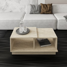 Hanah Home Mesa de Centro Concepto Mármol Travertino
